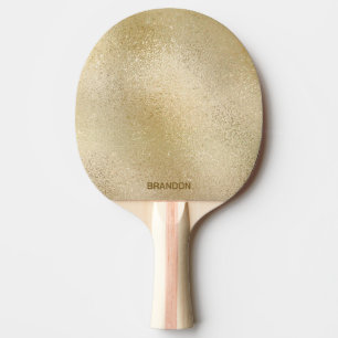 Light gold iridescent shimmering glass texture ping pong paddle