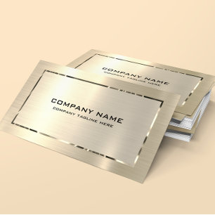 Light Gold Metallic Texture Stainless Steel Look  Business Card