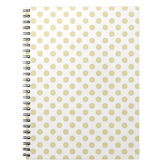 Light Gold Polka Dot Notebook (Front)