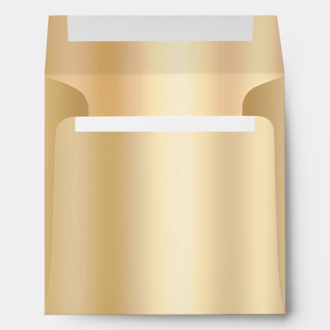 Light Gold Shimmer Ombre Foil Glam Envelope (Back (Bottom))