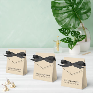 light Gold with Black Text | Royal Elegant Design Favour Box