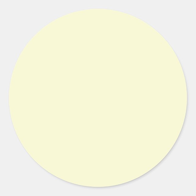 Light Goldenrod Yellow Classic Round Sticker (Front)