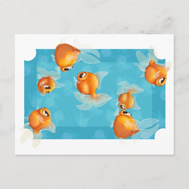 Light goldfish postcard (Front)