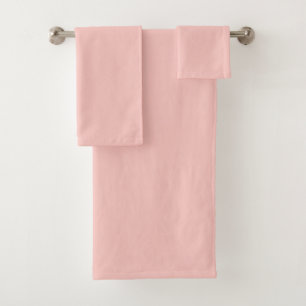 Light Gossamer Pink, Solid Colour Pastel Pink Bath Towel Set