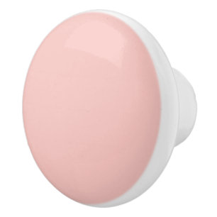 Light Gossamer Pink, Solid Colour Pastel Pink Ceramic Knob