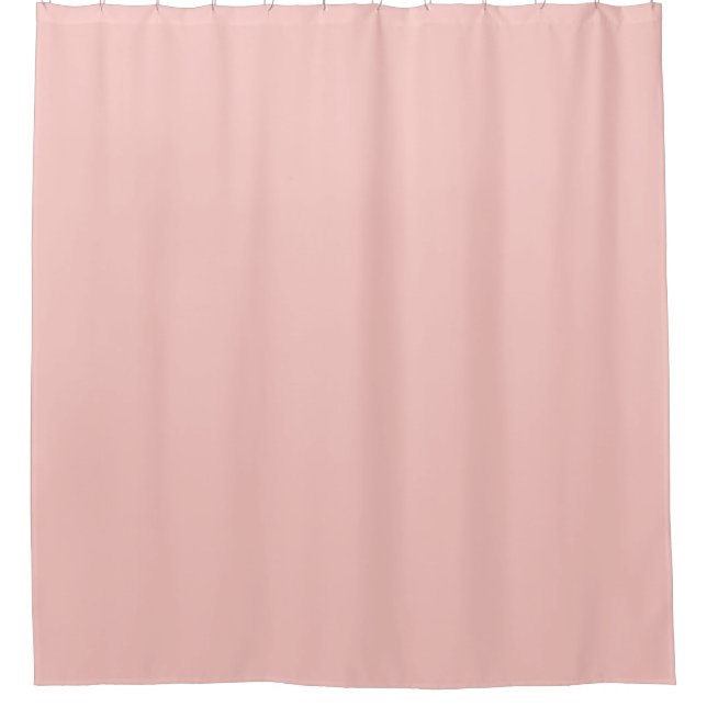 Light Gossamer Pink, Solid Colour Pastel Pink Shower Curtain (Front)