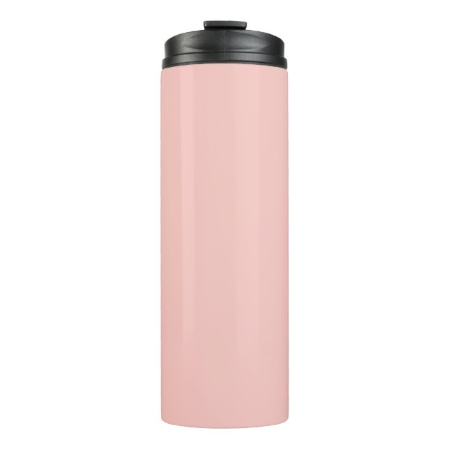 Light Gossamer Pink, Solid Colour Pastel Pink Thermal Tumbler (Front)