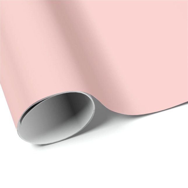 Light Gossamer Pink, Solid Colour Pastel Pink Wrapping Paper (Roll Corner)