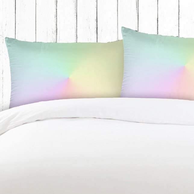 Light Gradient Ombre Rainbow Pastel Aesthetic   Pillowcase (Creator Uploaded)