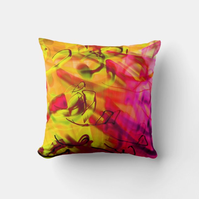 Light Graffit Urban Graphic Art modern abstract Cushion (Front)