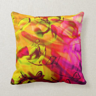 Light Graffit Urban Graphic Art modern abstract Cushion