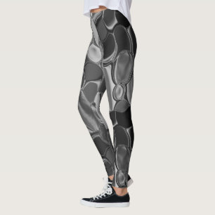 Light gray and dark rounded shapes. leggings