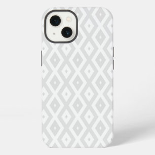 Light gray and white diamond pattern Case-Mate iPh iPhone 13 Case