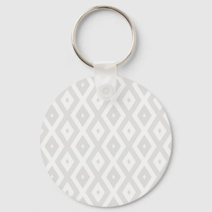Light gray and white diamond pattern key ring