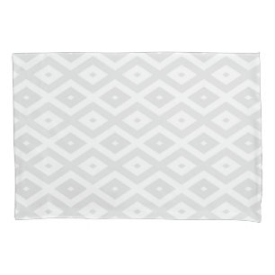 Light gray and white diamond pattern pillowcase