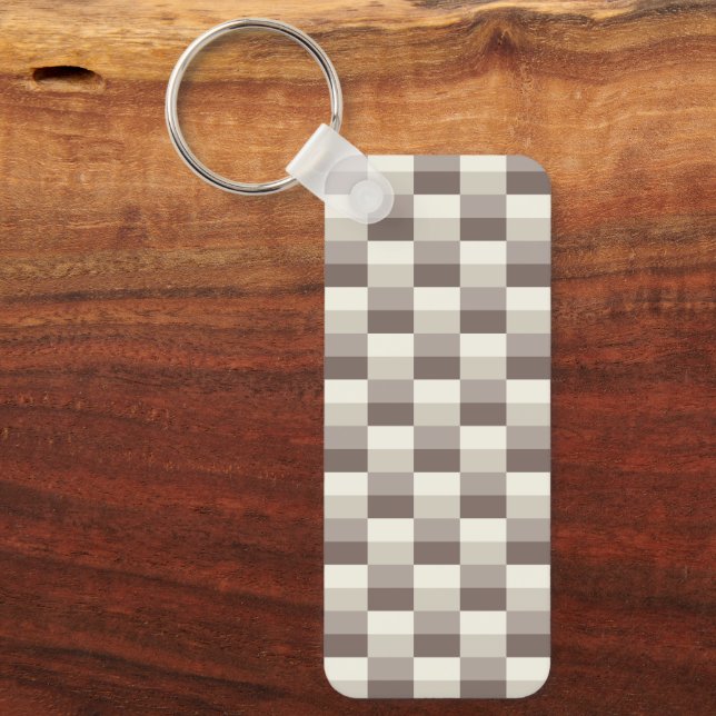 Light Gray Mists Color Blocks Key Ring (Front)