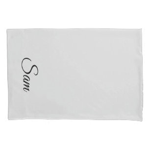 Light Gray Personalized Pillowcase