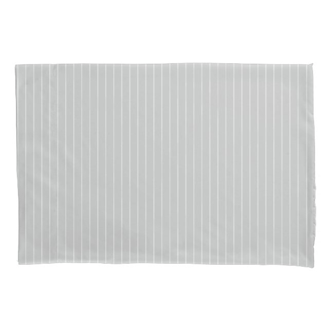 Light gray pinstripes pillowcase (Front)