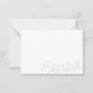 Light Gray Signature Name  Card