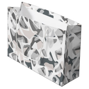 Light Gray Spots Abstract spotted pattern Large Gift Bag