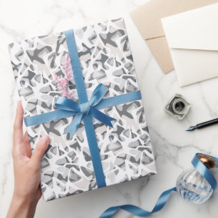 Light Gray Spots Abstract spotted pattern  Wrapping Paper