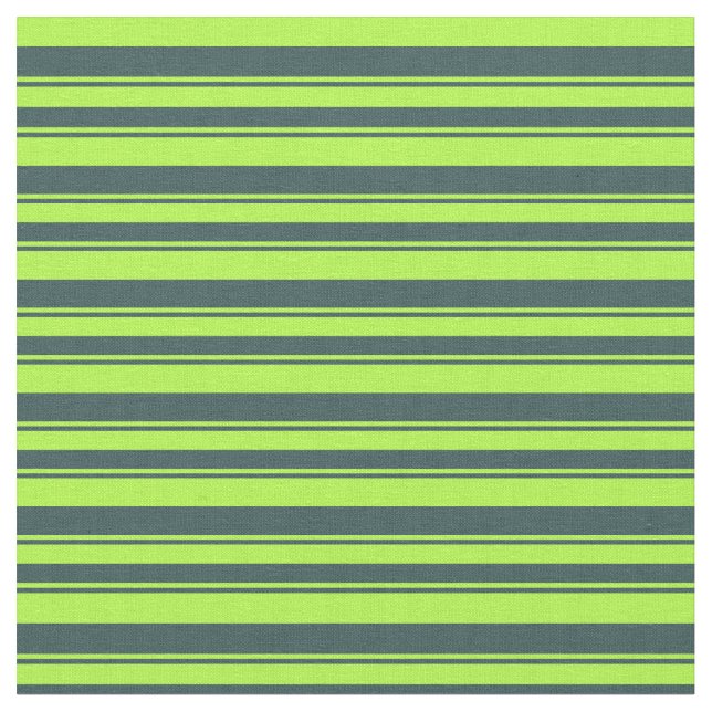 Light Green and Dark Slate Grey Lines Pattern Fabric (Close Up)