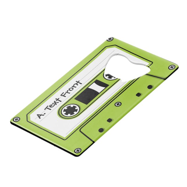 Light Green Audio Cassette Tape (Front Angled)