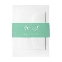 Light Green Belly Band, Editable Monogram