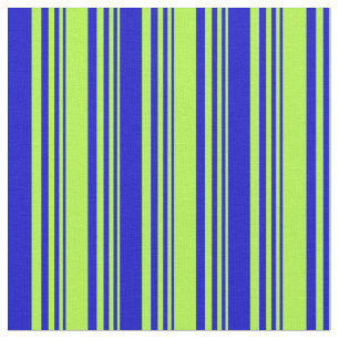 Light Green & Blue Lines Pattern Fabric
