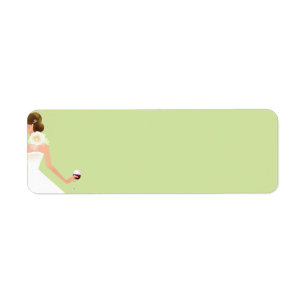 Light green bridal shower wine address label return address label
