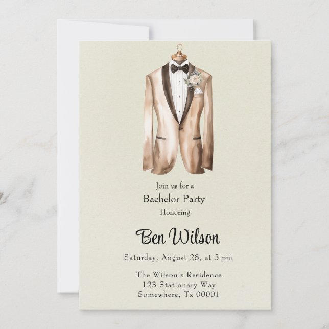 Light Green Bridesmaids Bachelor Party Invitation (Front)