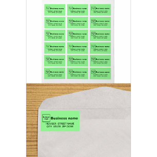 Light Green Business Address Label