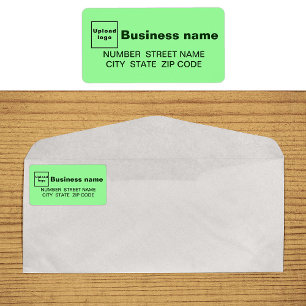 Light Green Business Address Label