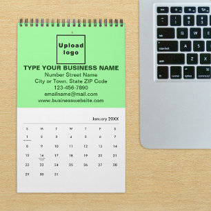 Light Green Business Brand on Calendar