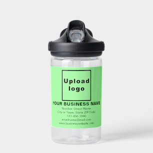 Light Green Business Brand on Kids 14 oz Water Bottle