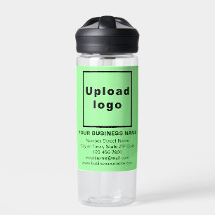 Light Green Business Brand on Plastic Water Bottle