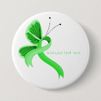 Light green butterfly awareness ribbon
