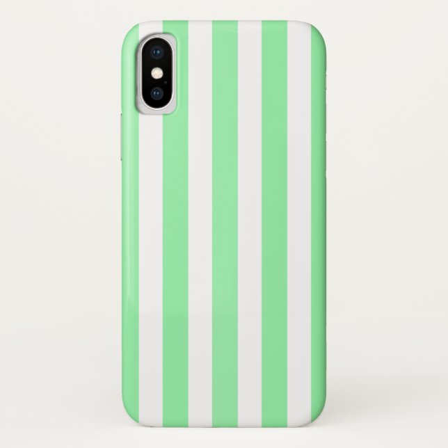 Light green candy stripes Case-Mate iPhone case (Back)