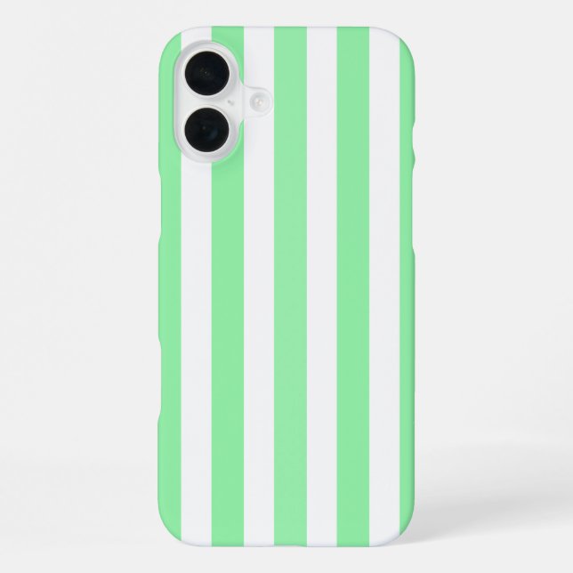 Light green candy stripes iPhone case (Back)