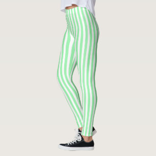 Light green candy stripes leggings