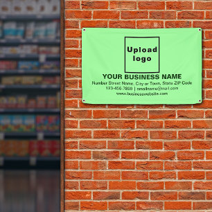 Light Green Centre-Aligned Business Banner
