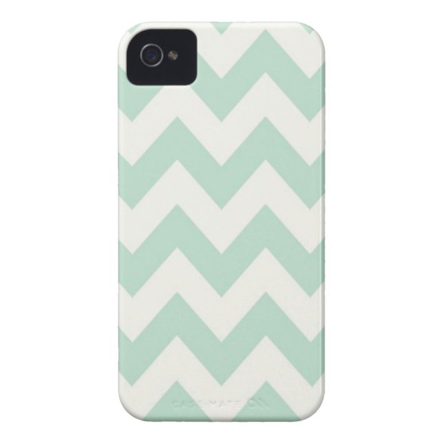 Light Green Chevron Case-Mate iPhone Case (Back)
