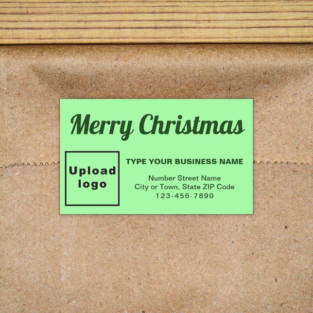 Light Green Christmas Business Rectangle Sticker (Creator Uploaded)