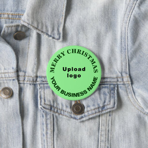 Light Green Christmas Business Round Shape Button