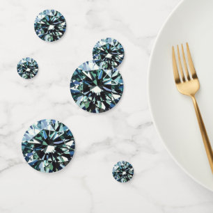 Light Green Crystal Diamond Pattern Confetti