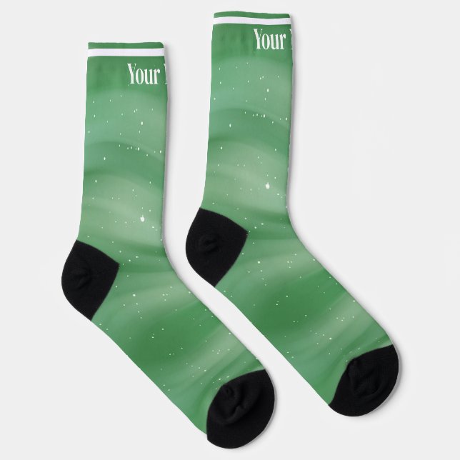 Light green | Custom Name Socks (Right)