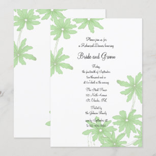 Light Green Daisies Wedding Rehearsal Dinner Invitation