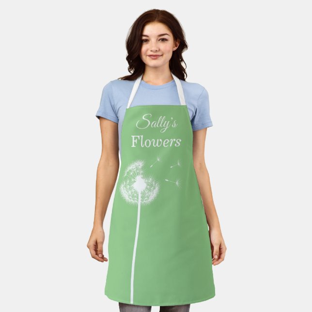Light Green Dandelion Apron (Worn)