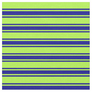 Light Green & Dark Blue Lines/Stripes Pattern Fabric