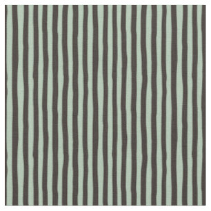 Light Green & Dark Brown Wonky Stripes Fabric